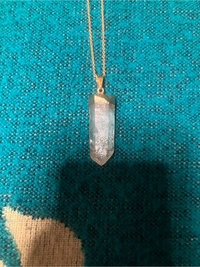 Earthbound Clear Quartz Crystal Necklace Unisex